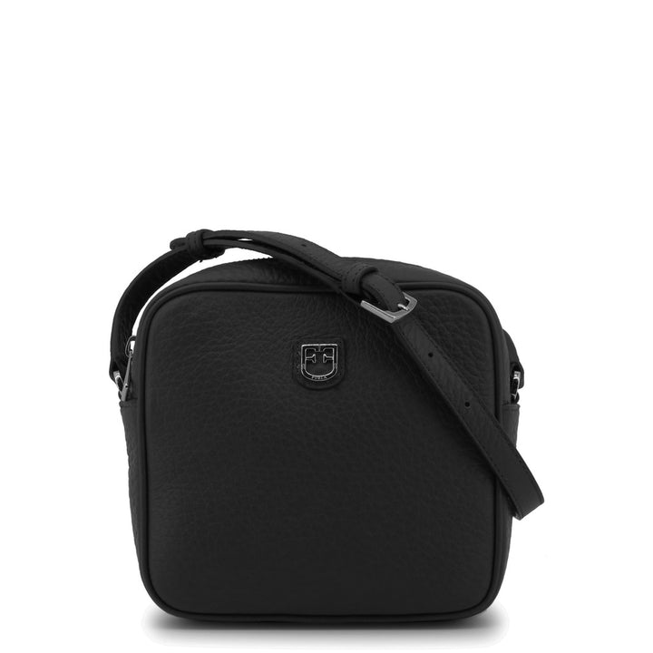 Dotty Black Leather Crossbody Bag