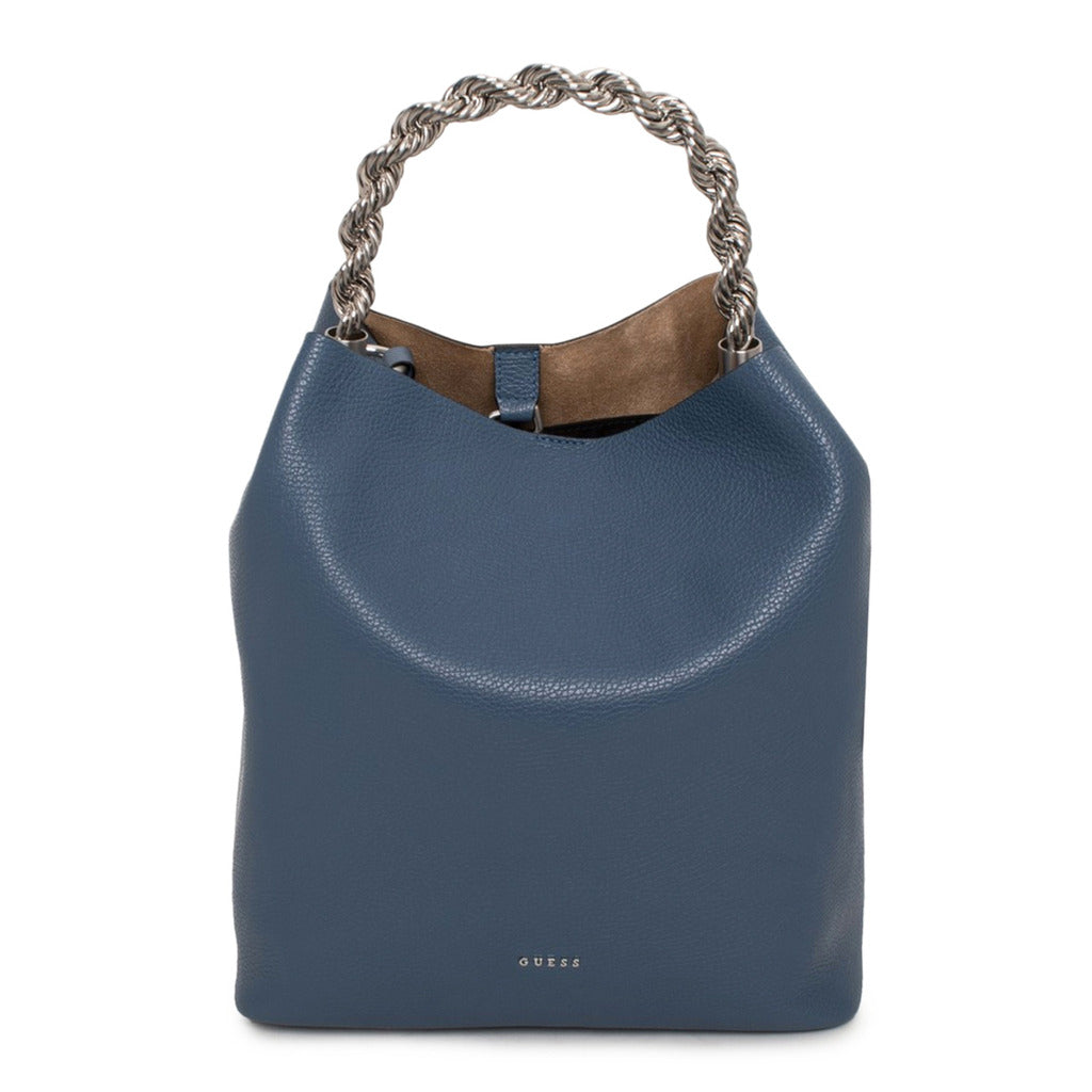 Blue Leather Slim Shoulder Bag
